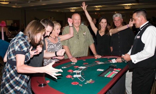 Clients of Seattle Casino Party having fun at their private event!
